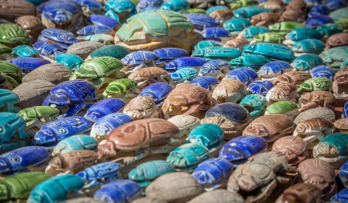 Egyptian Souvenir Scarab carved in Stone