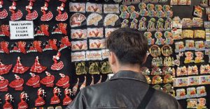 Shopping-for-souvenirs-from-Spain